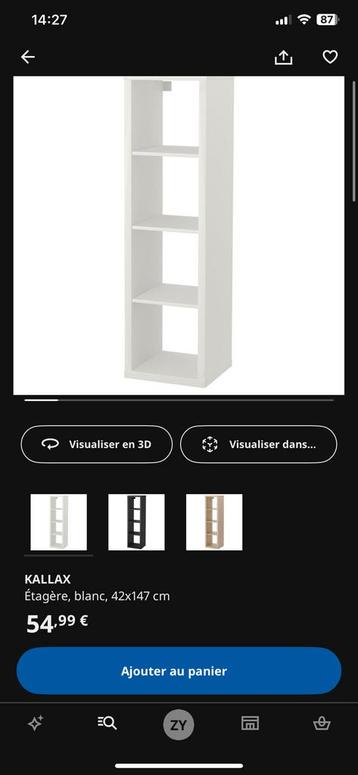 Etagere ikea KALLAX, Enlèvement, Comme neuf