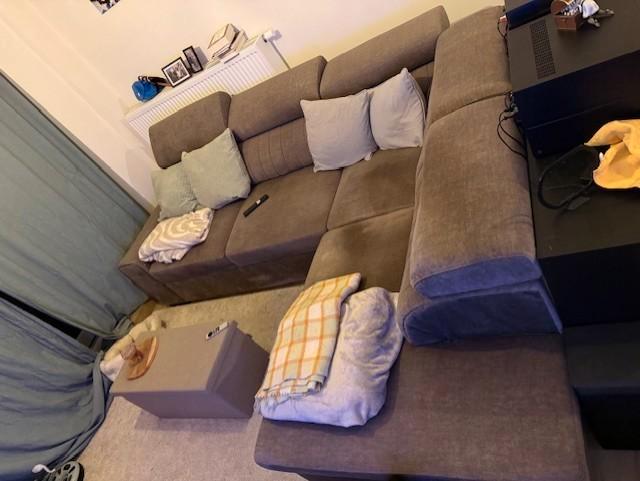 hoekzetel, Huis en Inrichting, Zetels | Complete zithoeken, Gebruikt, Stof, Ophalen