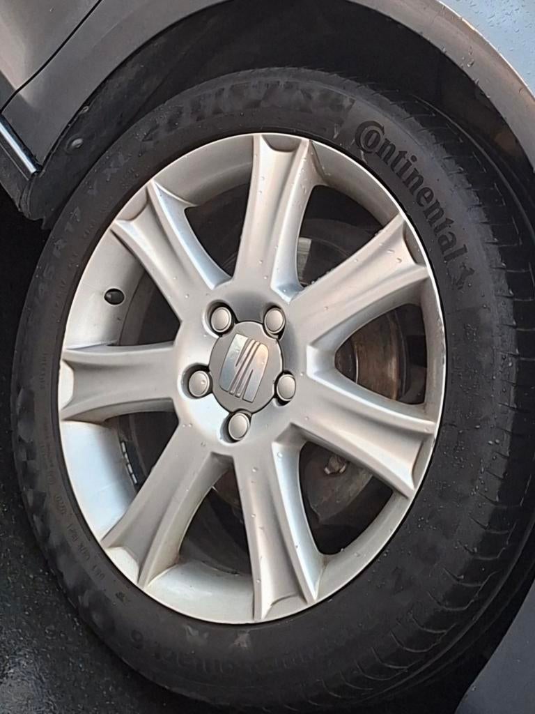 Jantes + pneus en 17, Auto-onderdelen, Banden en Velgen, Banden en Velgen, Zomerbanden, 17 inch, 225 mm, Personenwagen, Gebruikt