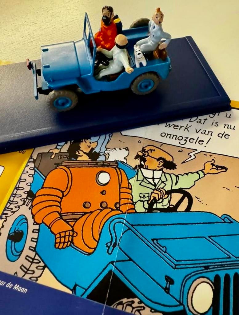 Kuifje auto 1:43 de willy’s jeep uit raket naar de maan, Enlèvement ou Envoi, Comme neuf