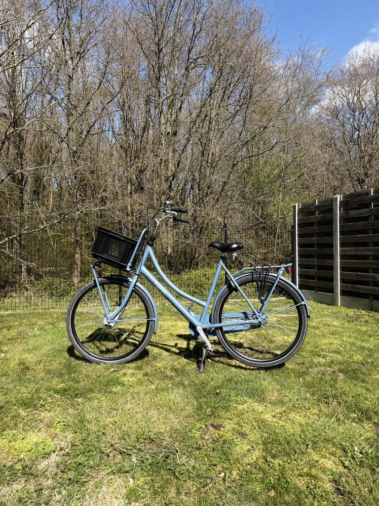 Omafiets blauw maat 59, Ophalen, Zo goed als nieuw