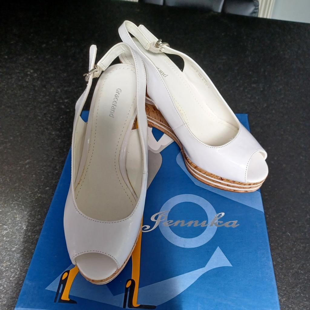 Schoenen m 36, Vêtements | Hommes, Chaussures, Comme neuf, Enlèvement, Blanc, Chaussures à boucles