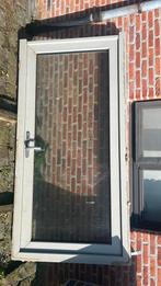 Polyester glazen deur licht grijs, Porte extérieure, Comme neuf, Synthétique, Enlèvement