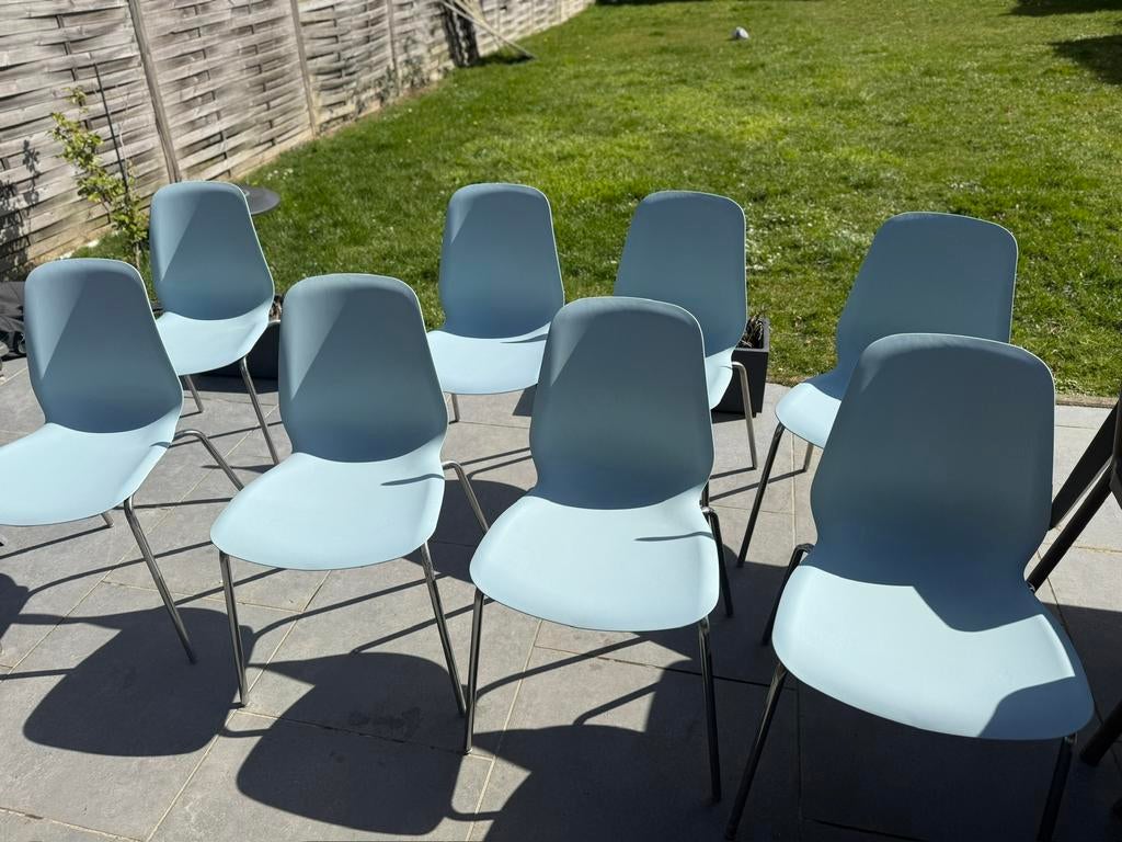 Chaises IKEA Leifarne bleu (8 pieces ), Enlèvement, Comme neuf