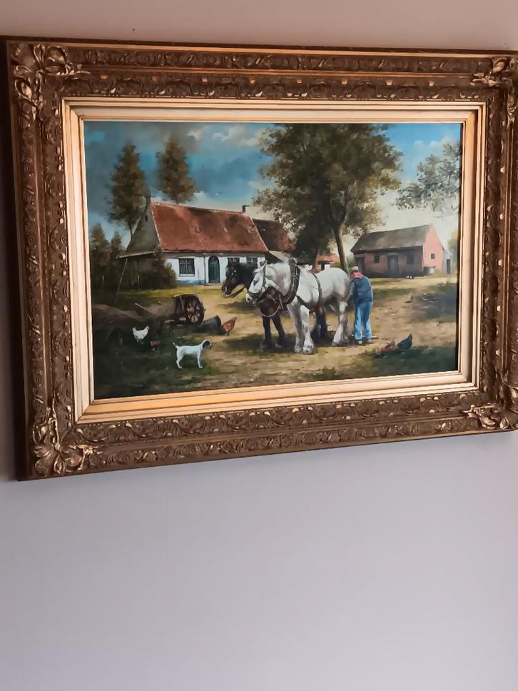 SCHILDERIJ  NOSTALGIE, Verzamelen, Retro, Huis en Inrichting, Ophalen