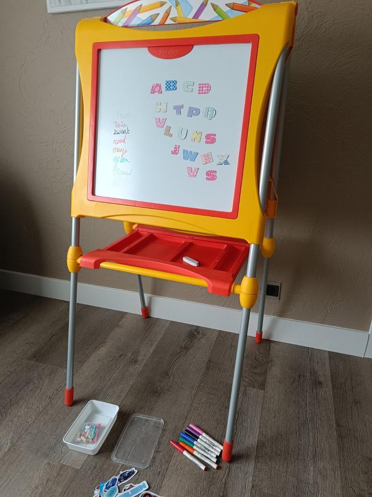 Schoolbord tekenbord smoby schrijfbord, Diversen, Schoolborden, Ophalen, Krijtbord