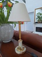 Lampe de table avec base en onyx et laiton des années 70, Maison & Meubles, Enlèvement
