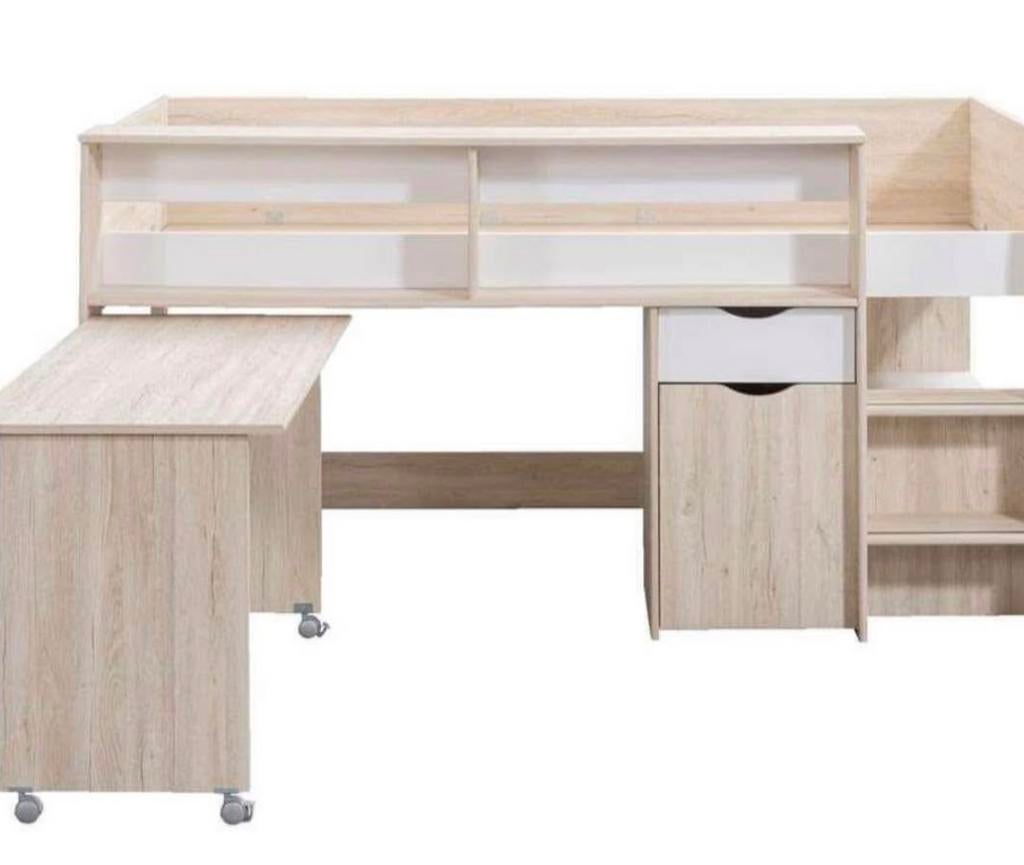 Half hoogslaper te koop. Moet dringend weg, Enlèvement, Comme neuf, Lit mezzanine