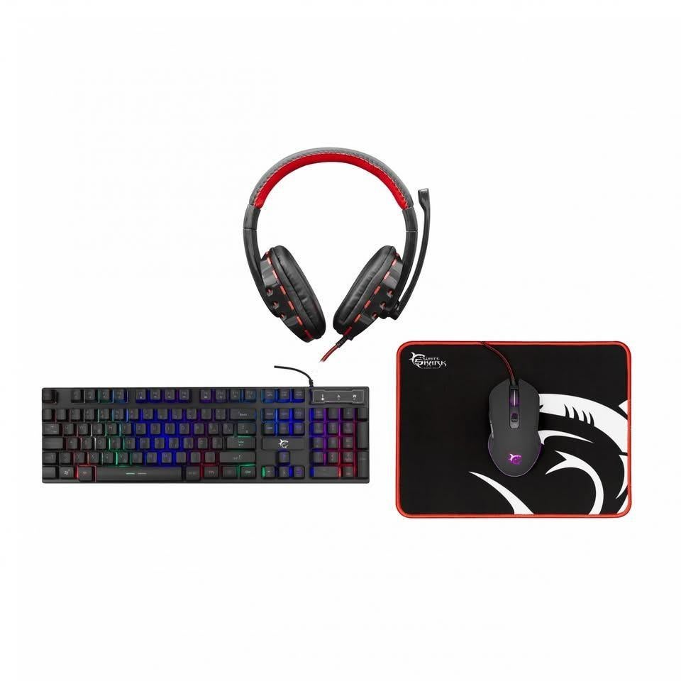 Combo de jeu 4 en 1 White Shark Comanche 3, Informatique & Logiciels, Claviers, Neuf, Azerty, Filaire, Clavier gamer, Enlèvement