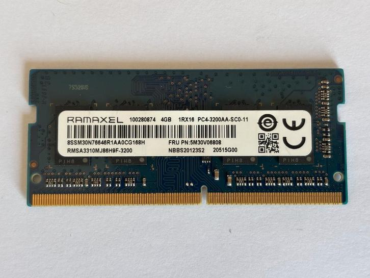 4 Go de RAM DDR4 pour ordinateur portable — 3200 MHz, Informatique & Logiciels, Mémoire RAM, Comme neuf, Laptop, 4 GB, DDR4, Enlèvement ou Envoi