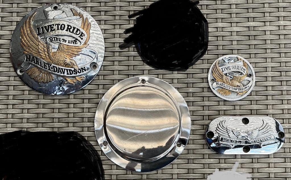 Harley live to ride, ride to live shovel, EVO & T-Cam covers, Ophalen, Gebruikt