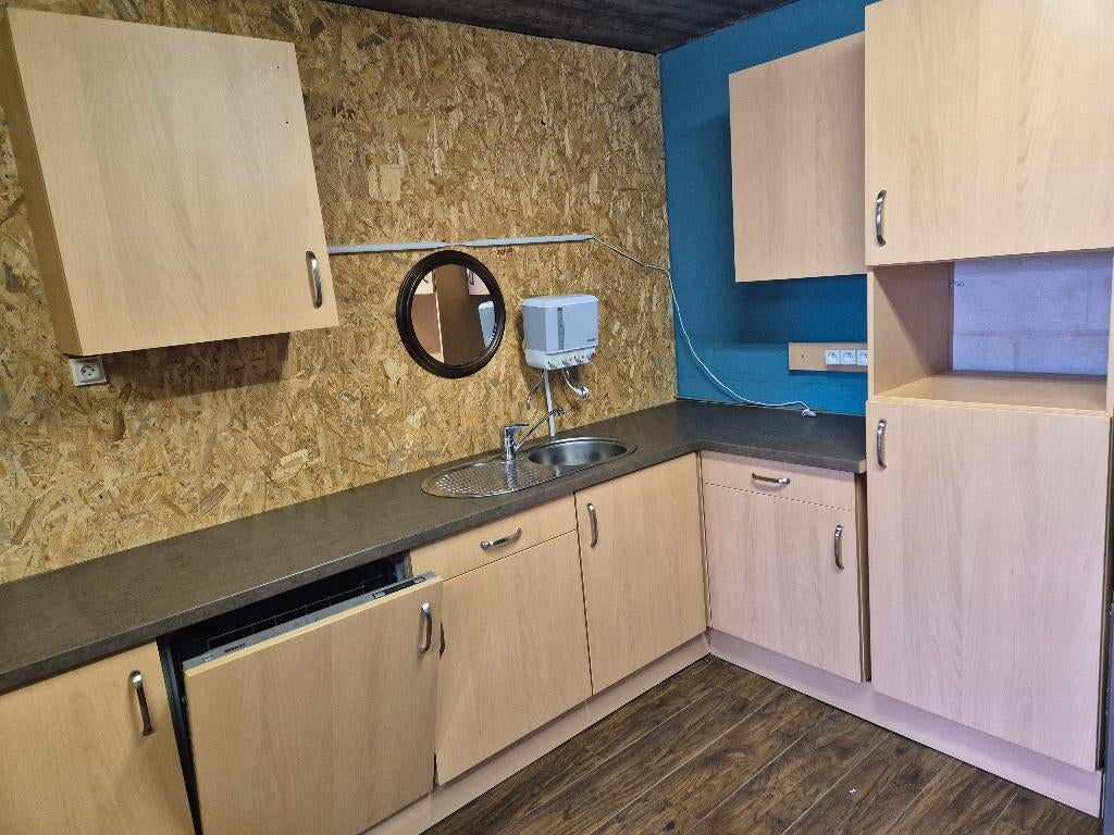 Keuken, Huis en Inrichting, Ophalen, Bruin, Dubbelwandige keuken, Zo goed als nieuw