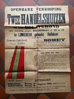 AFFICHE NOTAIRE VENTE MAISON LINKENEEK 1924, Envoi, 1920 à 1940, Coupure(s)