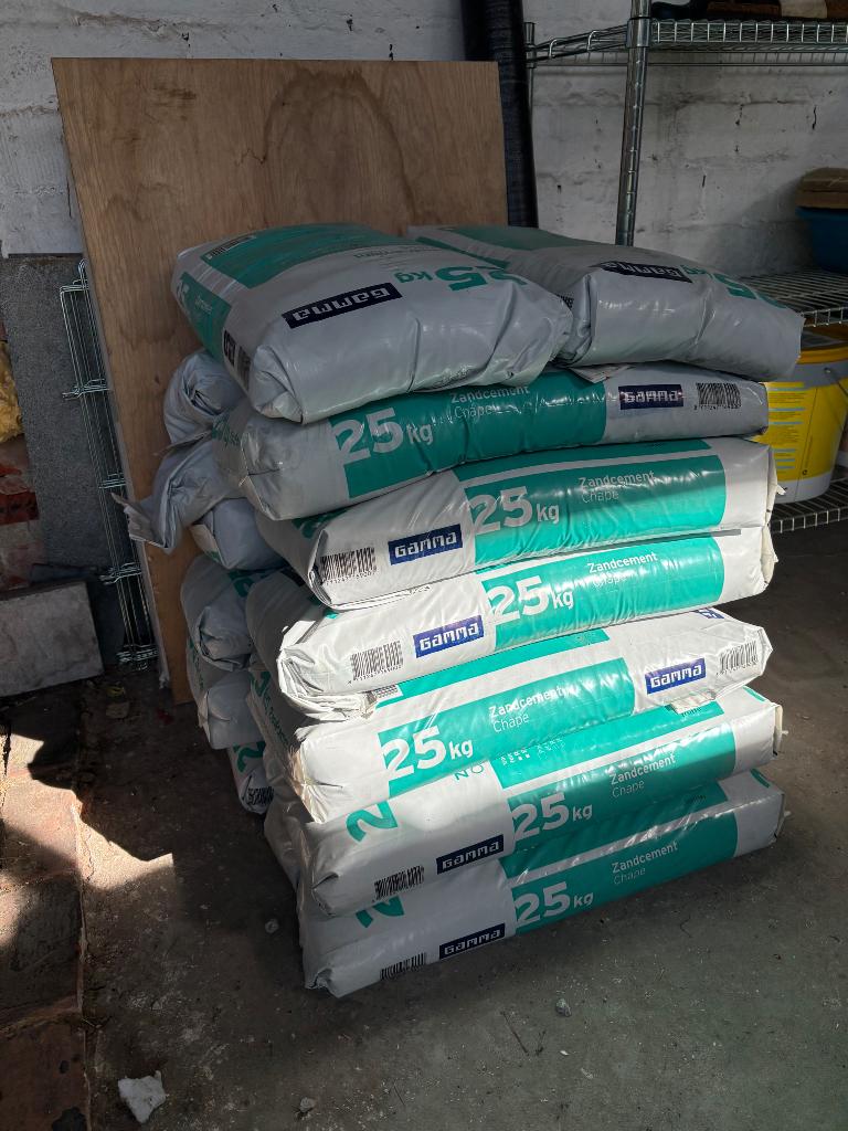 14 zakken zandcement chape GAMMA, Enlèvement, Neuf, Autres types