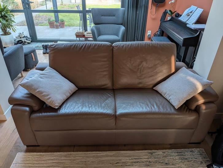 2 zetels in bruin leer, Huis en Inrichting, Zetels | Zetels, Leer, Ophalen