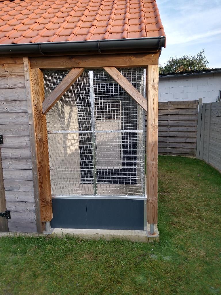 Volière met nachthok, Enlèvement, Utilisé, Aluminium, Volière