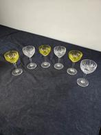 Série de 6 verres en cristal taillé doublé, Enlèvement ou Envoi