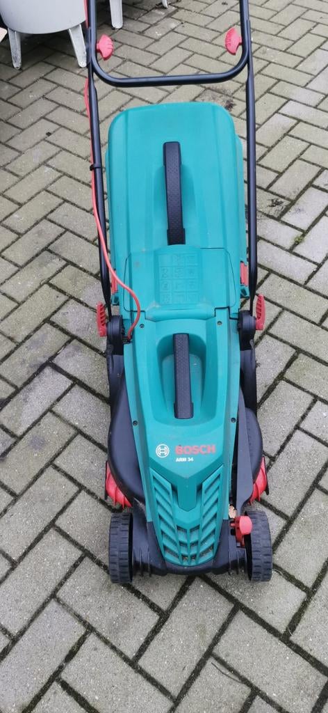 Bosch ARM34 grasmaaier, Tuin en Terras, Ophalen, Gebruikt, Elektrische grasmaaier, Opvangbak