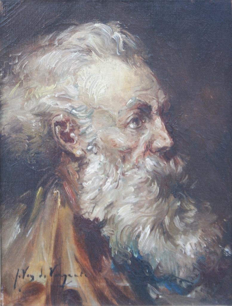 Jules Van De Veegaete (1886-1960-: Portret (O/D, 40 x 50 cm), Antiek en Kunst, Kunst | Schilderijen | Klassiek, Ophalen of Verzenden