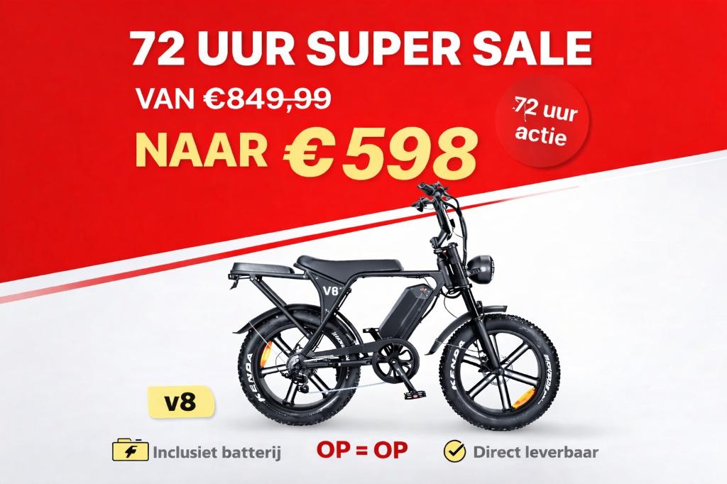 Fatbike 72 UUR / 3 DAGEN ACTIE Rijklaar VAN €849,99 NU €598, Fietsen en Brommers, Elektrische fietsen, Nieuw, Overige merken, 59 cm of meer