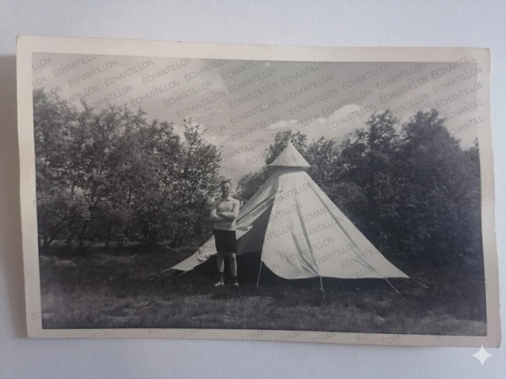 Vintage oude foto - Camping uit de jaren 1940/50, Ophalen of Verzenden, Overige soorten, Foto of Poster