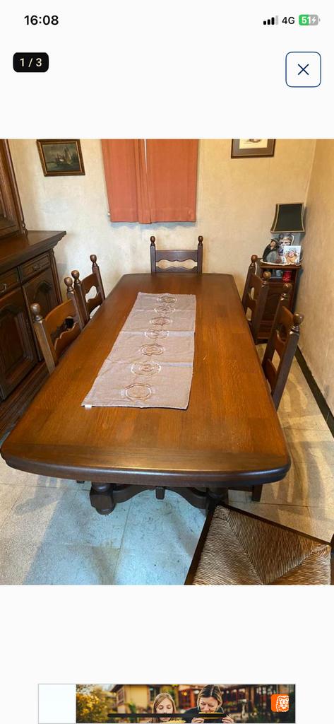 Table et 6 chaises, Enlèvement ou Envoi