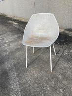 chaise vintage Meurop Shell, Design 1960, Gris, Synthétique, Enlèvement