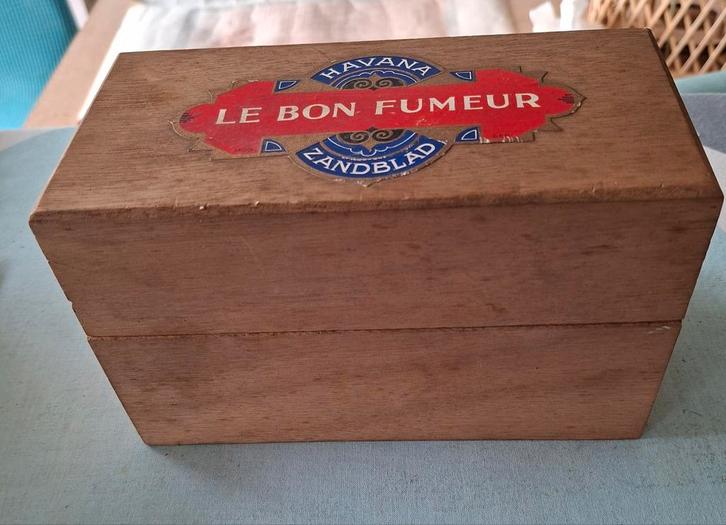 Boîte à cigares vintage en bois Le Bon Fumeur, Maison & Meubles, Accessoires pour la Maison | Coffres, Enlèvement ou Envoi