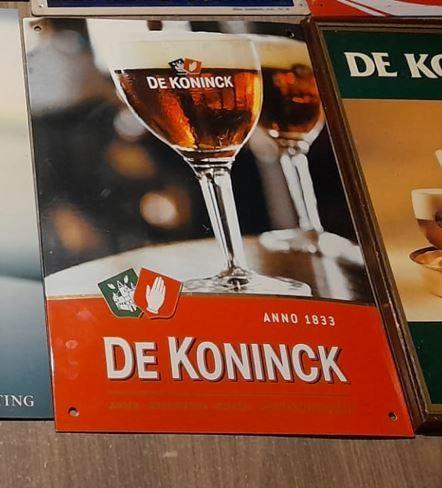 De Koninck - emaille bord (2), Collections, Marques de bière, Comme neuf, Panneau, Plaque ou Plaquette publicitaire, De Koninck