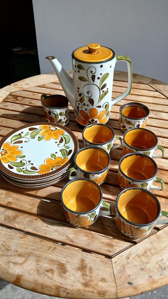 très beau service a café 1970/1980 boch la louviere, Antiquités & Art, Enlèvement ou Envoi