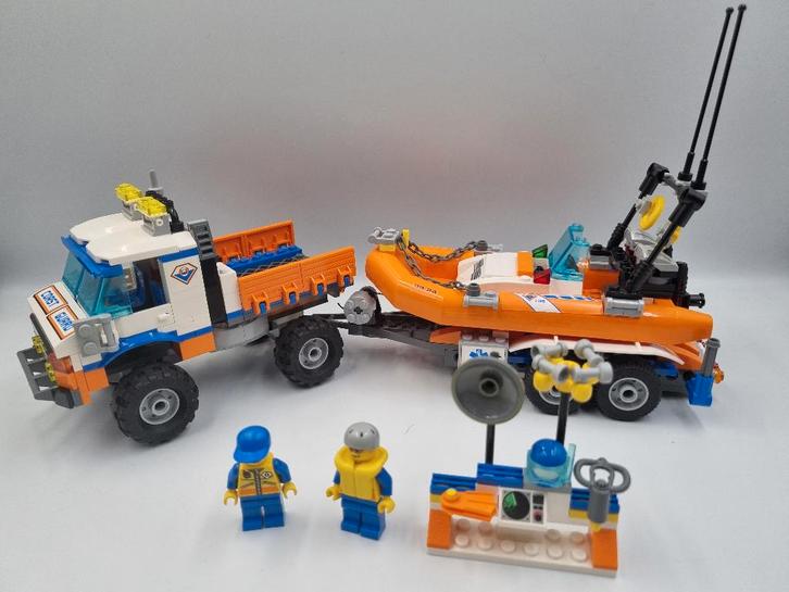 Camion de la Garde côtière Lego City 7726 avec bateau rapide, Enfants & Bébés, Jouets | Duplo & Lego, Comme neuf, Lego, Ensemble complet