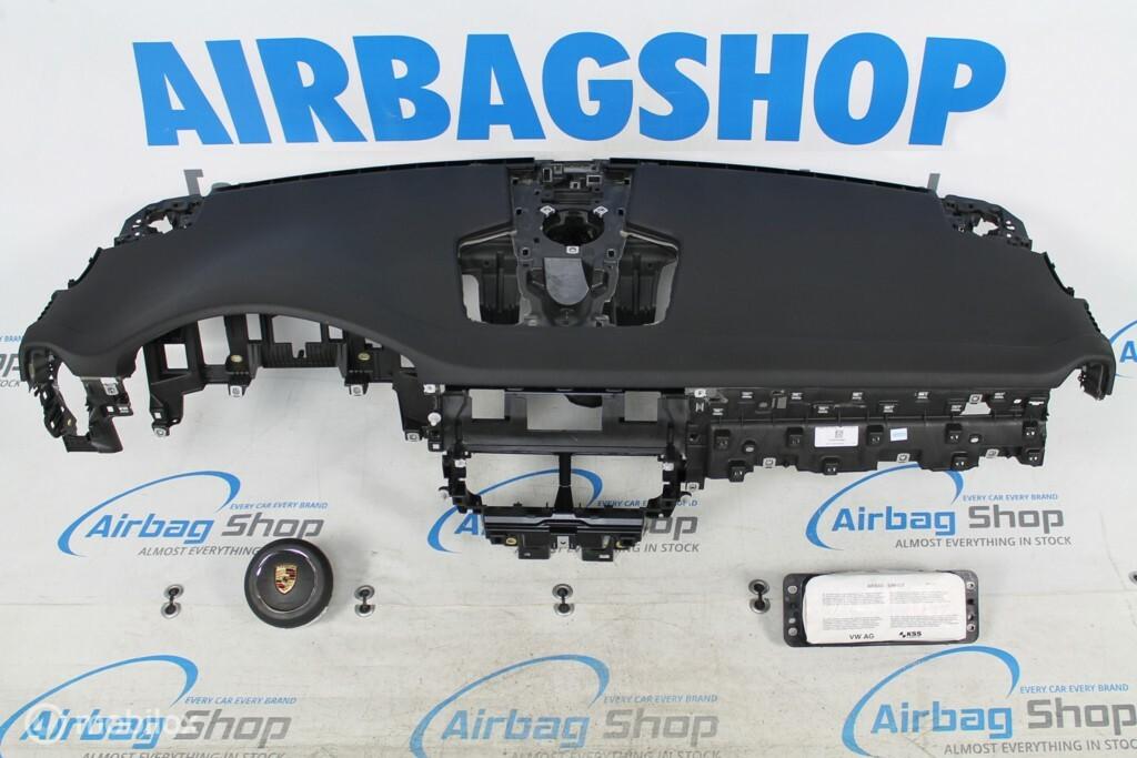 Airbag set - Dashboard zwart Porsche Cayenne (2017-heden), Gebruikt, Ophalen of Verzenden