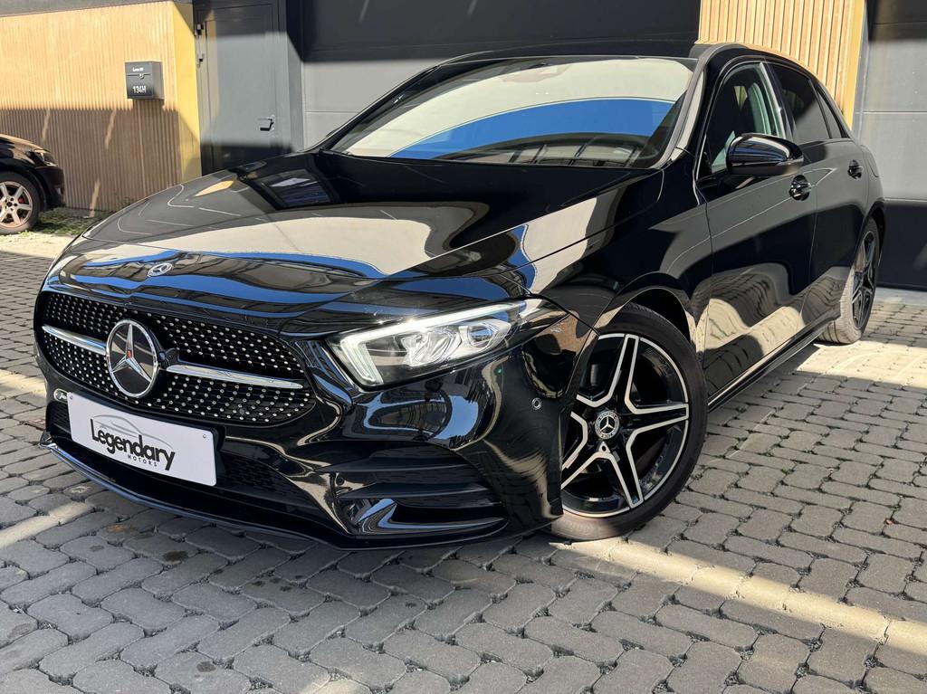 Mercedes-Benz A-Klasse 180 A 180 AMG Line (bj 2021), Auto's, Gebruikt, 4 cilinders, 136 pk, Zwart
