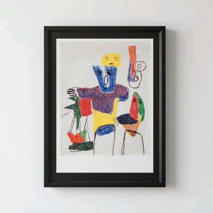 Appel Karel vragende kinderen, Antiek en Kunst, Kunst | Schilderijen | Abstract, Ophalen of Verzenden