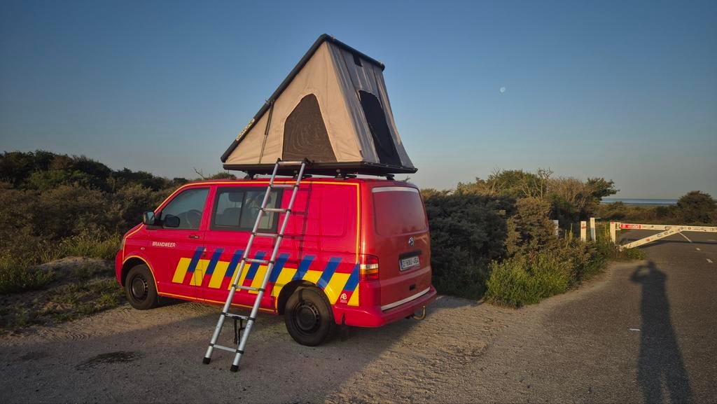 Volkswagen Transporter T5 + Daktent, Auto's, Voorwielaandrijving, 4 deurs, 4 cilinders, Handgeschakeld