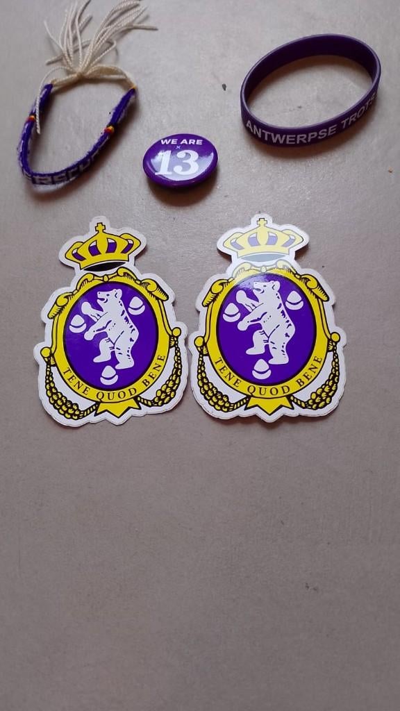 stickers, pin en armbandjes Beerschot, Ophalen of Verzenden