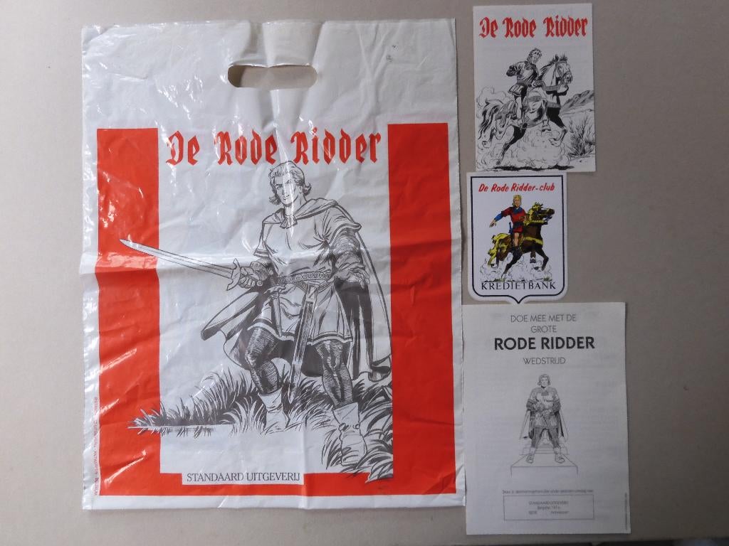 Lotje De rode ridder curiosa - folder  - sticker Vandersteen, Plusieurs BD, Enlèvement ou Envoi, Comme neuf, Willy Vandersteen