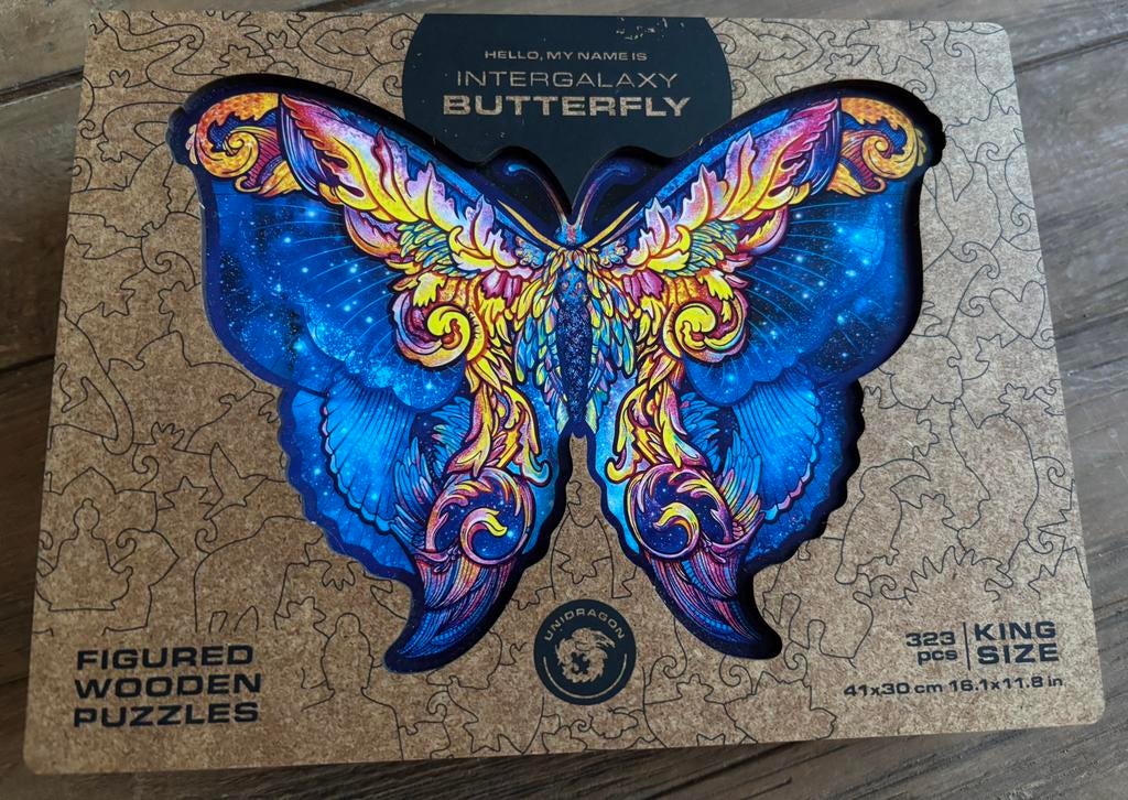 Unidragon - Intergalaxy Butterfly, Hobby en Vrije tijd, Denksport en Puzzels, Zo goed als nieuw, Legpuzzel, Minder dan 500 stukjes