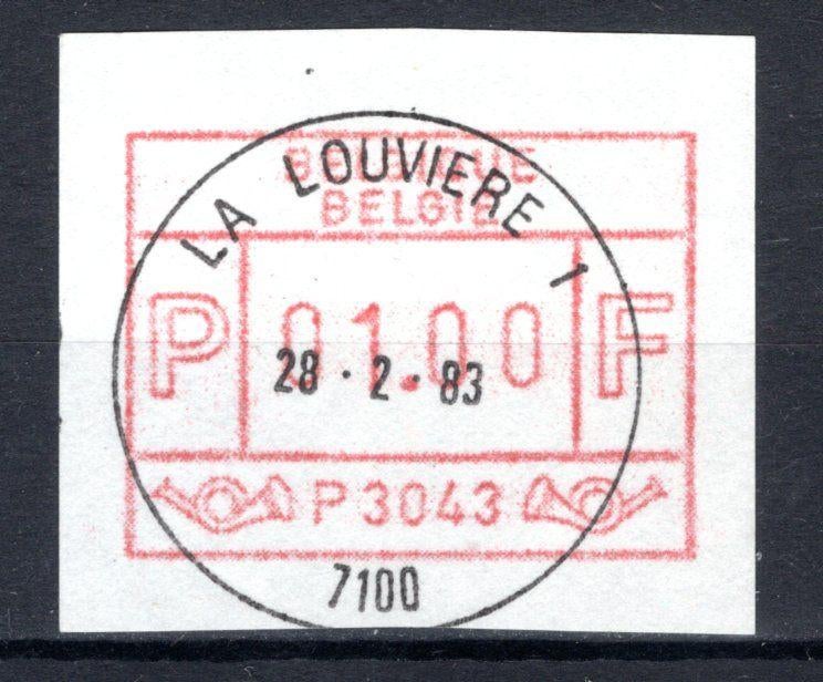 ATM 43A FDC 1983 Type II - La Louvière 1, Ophalen of Verzenden, Gestempeld, 1e dag stempel, Postfris
