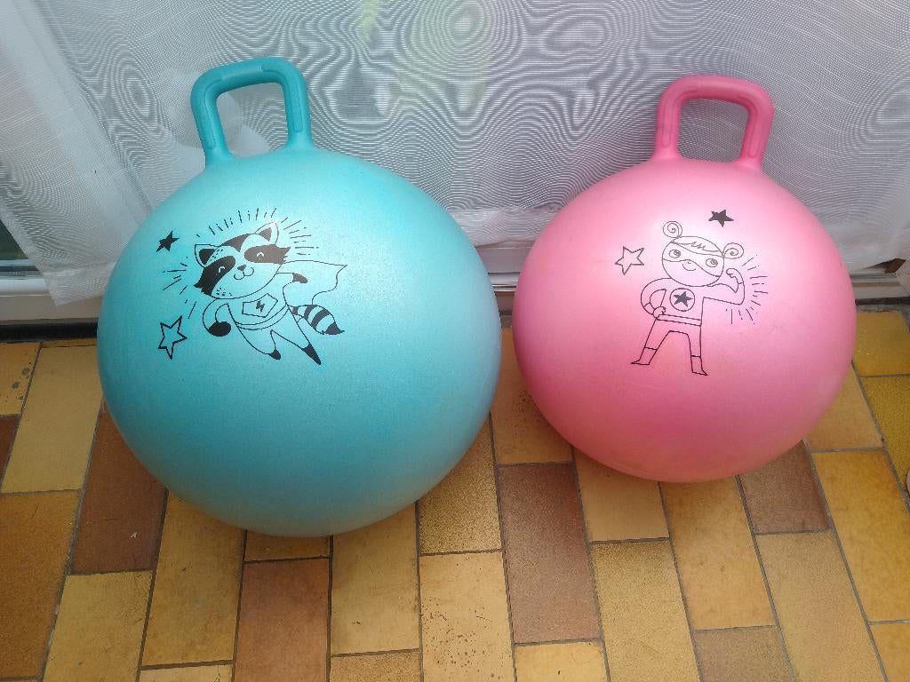 Set van 2 springballen voor kinderen, Ophalen, Gebruikt