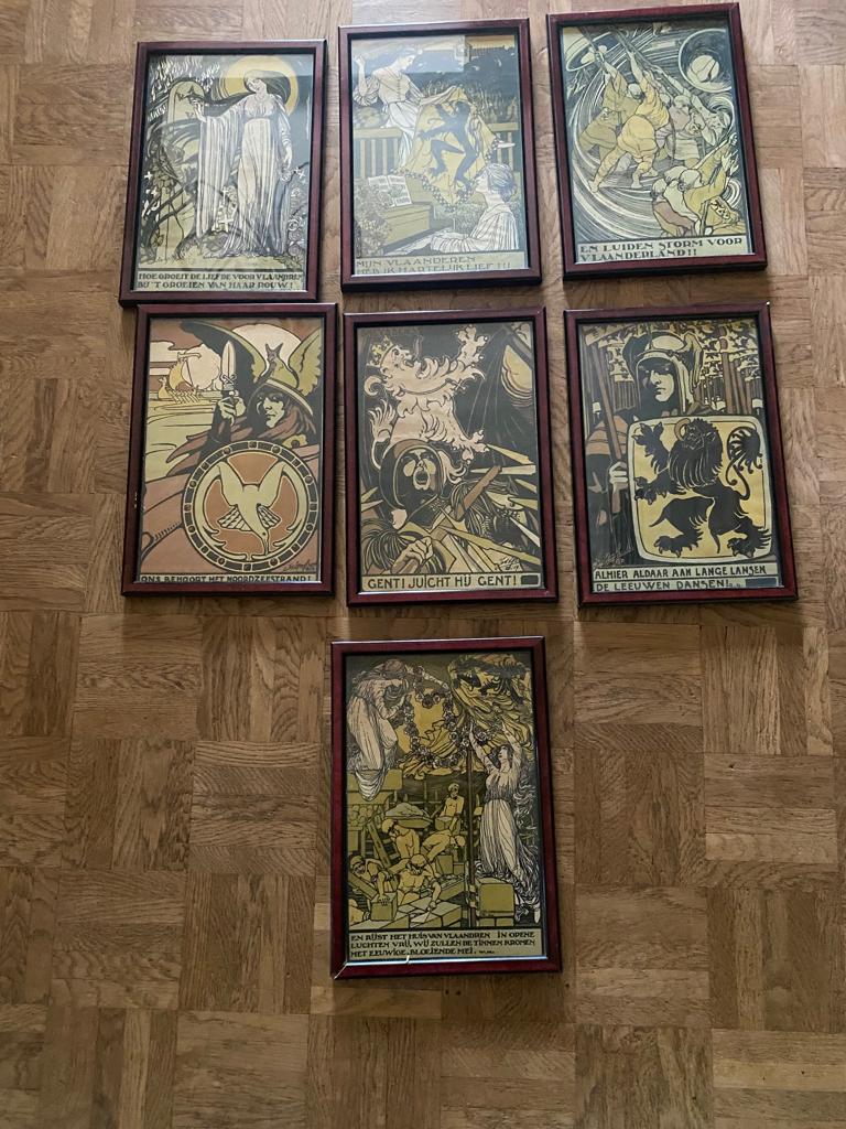 art deco illustraties Vlaanderen JOS SPEYBROUCK, Gebruikt, Ophalen of Verzenden, Voor 1940, Prent