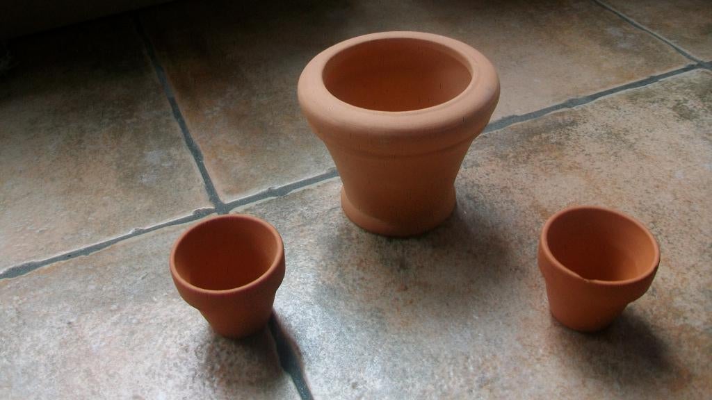 Set kleine bloempotjes, Tuin en Terras, Ophalen of Verzenden, Zo goed als nieuw