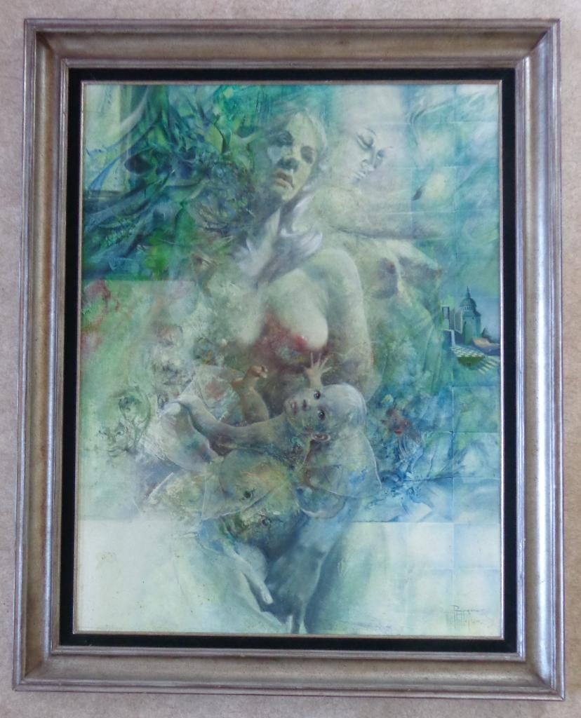 ROGER VAN BELLEGHEM / MOEDER / OLIEVERF / 127x102cm / KADER, Ophalen