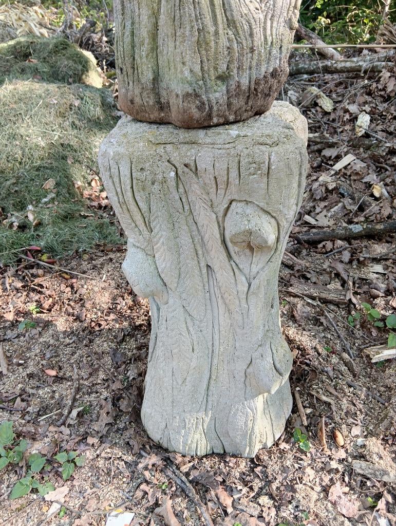 Souche Faut bois et chouette en béton, Enlèvement, Béton