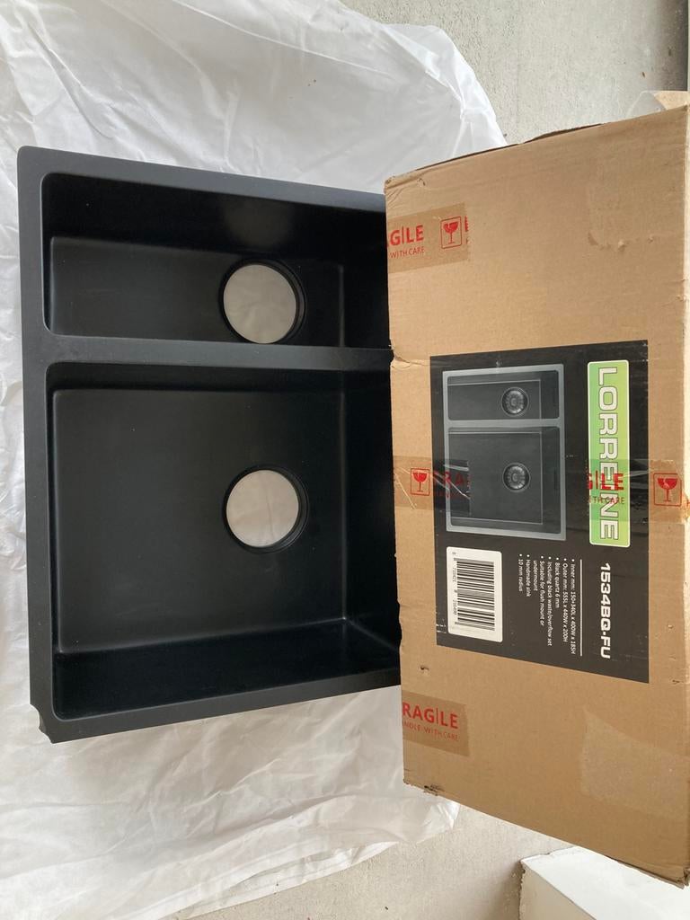 Spoelbak, Huis en Inrichting, Keuken | Keukenelementen, Ophalen, Nieuw, Zwart