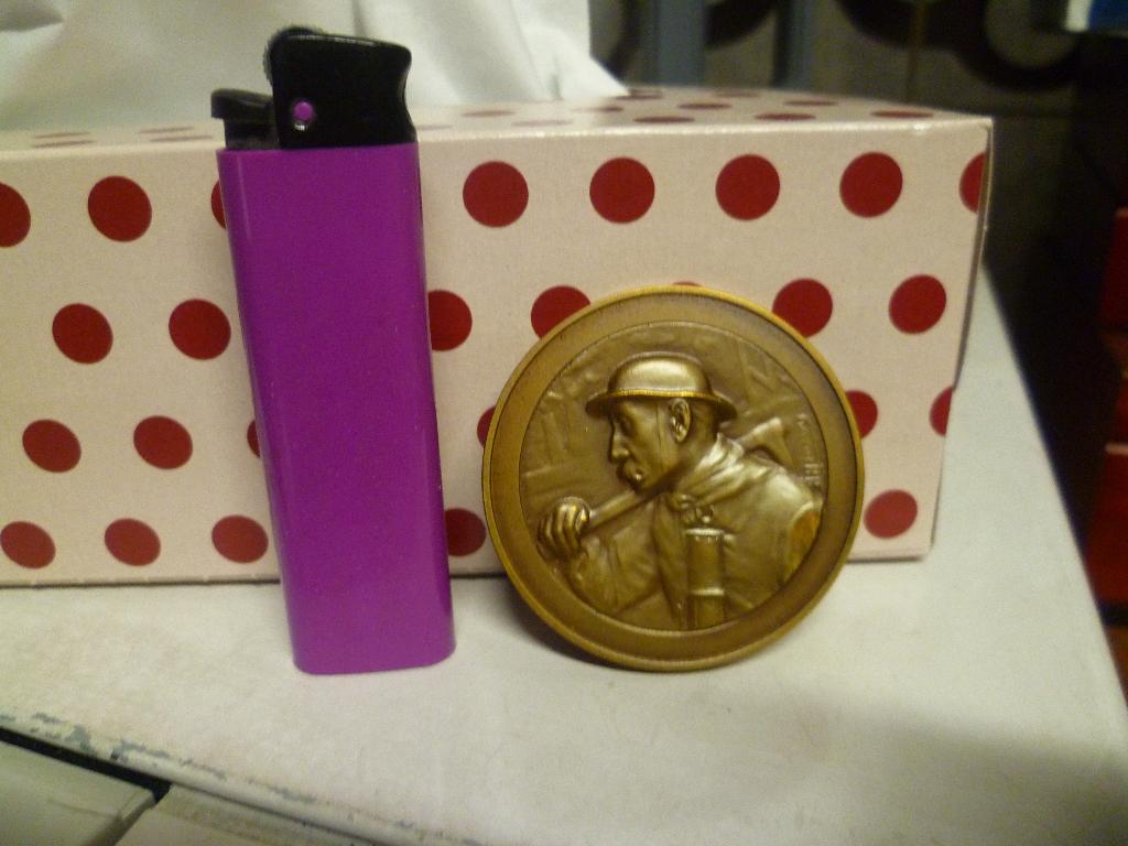 Koperen Mijnwerkerspenning 16 mei 1993 , Bieden, Antiek en Kunst, Ophalen of Verzenden