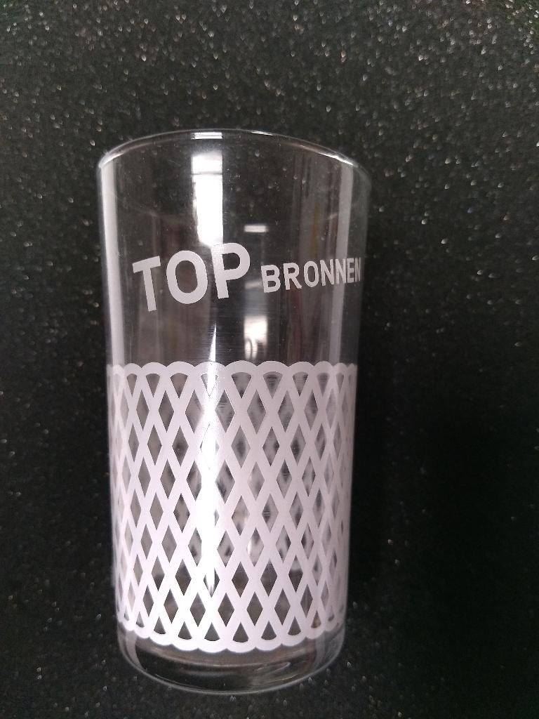 Top bronnen - limonade glas, Collections, Marques de bière, Comme neuf, Verre ou Verres, Autres marques, Enlèvement ou Envoi
