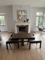 Table basse cuir avec 4 banquets assortis — ensemble de luxe, Maison & Meubles, Canapés | Salons, 75 à 100 cm, Quatre personnes ou plus