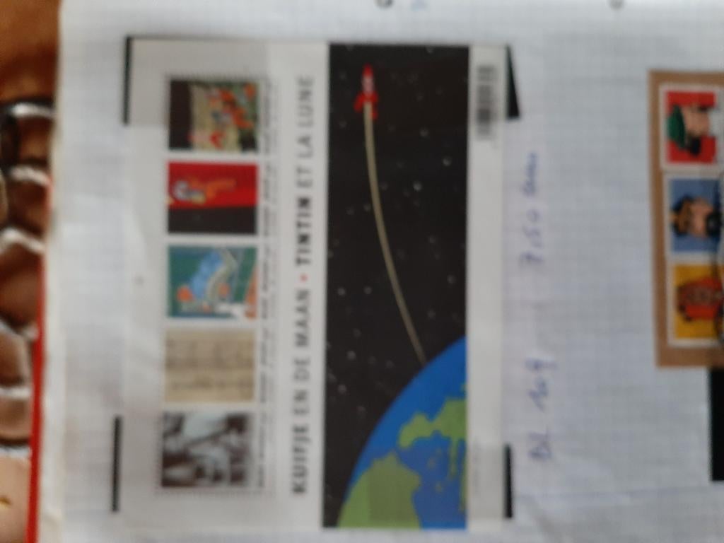 Kuifje postzegelblok **, Verzenden, Postfris