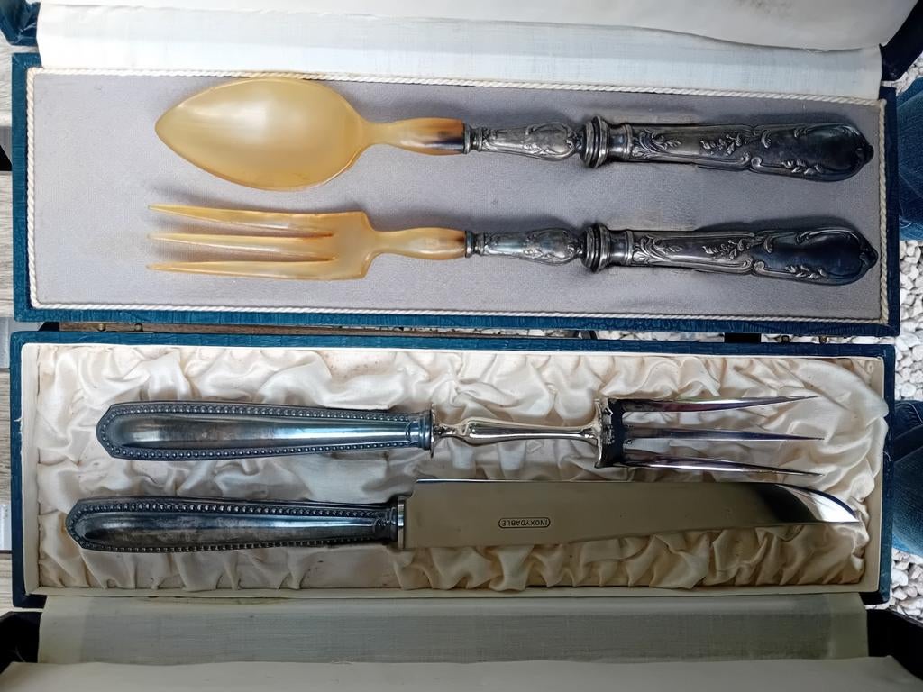 Couverts a salade ancien et de découpe, Enlèvement ou Envoi